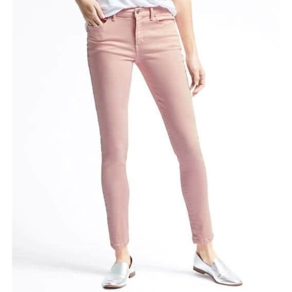 Banana republic pink skinny jeans Barbie pink style